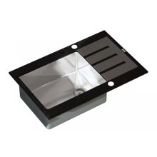 Кухненска мивка алпака с черен стъклен плот ICK 7851, Интер Керамик