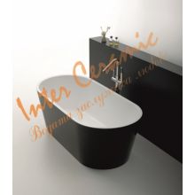 Свободно стояща акрилна вана черна 170 х 80 х 60 см. ICS LB 1708 B, Интер Керамик