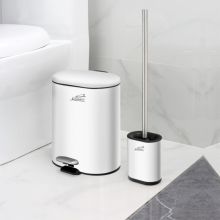 Тоалетно кошче за баня 6 л. + четка за тоалетна чиния ICA 8355W, Интер Керамик