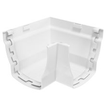 Ъгъл за улук 90° а-вътрешен бял, ELEGANCE 140 Деворекс