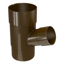 Разклонител ( утка ) за водосточна тръба ф80 х ф50 67,5° кафяв, RAINPIPE Деворекс