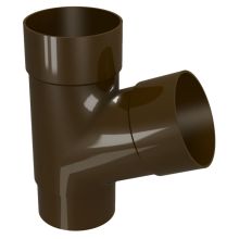 Разклонител ( утка ) за водосточна тръба ф80 67,5° кафяв, RAINPIPE Деворекс