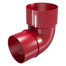 Дъга за водосточна тръба ф80 87,5° бордо, RAINPIPE Деворекс