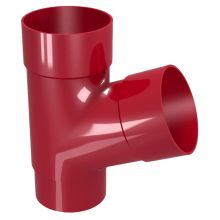 Разклонител ( утка ) за водосточна тръба ф80 67,5° бордо, RAINPIPE Деворекс