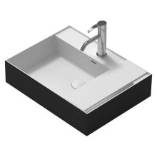 Умивалник тип "купа" черен мат + бял мат iStone Solid Surface ICB 6016B, Интер Керамик