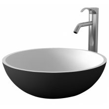 Умивалник тип "купа" черен мат + бял мат iStone Solid Surface ICB 645B, Интер Керамик