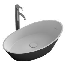 Умивалник тип "купа" черен мат + бял мат iStone Solid Surface ICB 683B, Интер Керамик