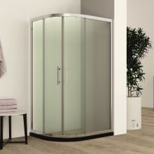 Душ кабина регулируема с матирано стъкло 85-95/110-116 h=190 см. ICS 787FC ROUND, Интер Керамик