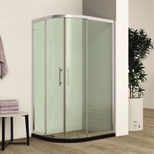 Душ кабина регулируема с прозрачно стъкло 85-95/110-116 h=190 см. ICS 787TR ROUND, Интер Керамик