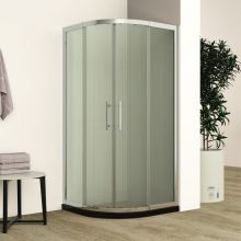 Душ кабина регулируема с матирано стъкло 78-86/78-86 h=190 см. ICS 789FC ROUND, Интер Керамик