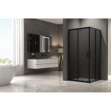 Душ кабина регулируема с тонирано стъкло и черен профил 78-86/78-86 h=190 см. ICS 789G NANO, Интер Керамик