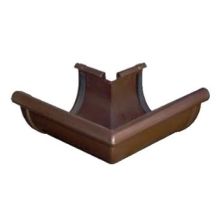 Ъгъл за улук PVC кафяв ф125, First Plast Италия