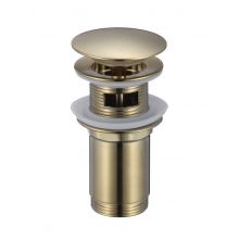 Клик сифон за умивалник с преливник IC 706BRUSH GOLD, Интер Керамик