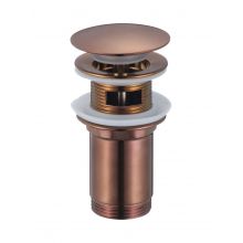 Клик сифон за умивалник с преливник IC S706 BRUSH ROSE GOLD, Интер Керамик