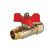 Сферичен кран мини с адаптор с външна резба 1/2" х ф16, RB-D1612M