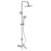 Видима душ система със стационарен и подвижен душ комплект със смесител Seva L В0975АА