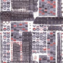 Декор Воуг мозайка черен сет- 2 части 50/50 2746, Ceramica Fiore