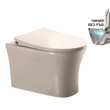 Конзолна тоалетна чиния с бавно падащ капак ICC 3635W NEW, Интер Керамик