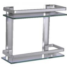 Етажерка двойна, стъклена ICA 4002, Интер Керамик