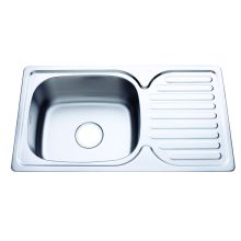 Еднокоритна кухненска мивка за вграждане с десен отцедник и декор покритие 76х42, Интер Керамик