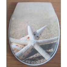 Тоалетна дъска от Дуропласт с плавно затваряне 784 " Плаж със звезда ", Интер Керамик