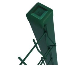 Колона комплект с планка и тапа - поцинкована зелена 50х50 h=1.20 м.