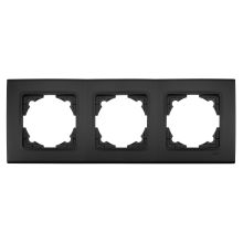Хоризонтална рамка тройна черна 90484003 Линера Лайф, Viko by Panasonic