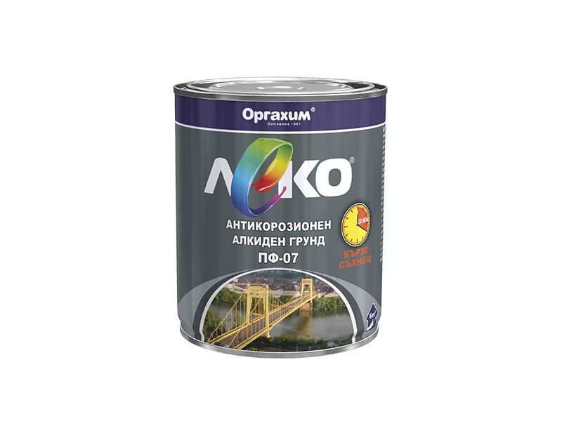 Orgachim Leko PF-07 quick-drying anti-corrosion primer, oxide red, 0.9 kg
