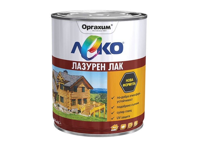 Orgachim Leko wood stain, walnut, 0.65 l